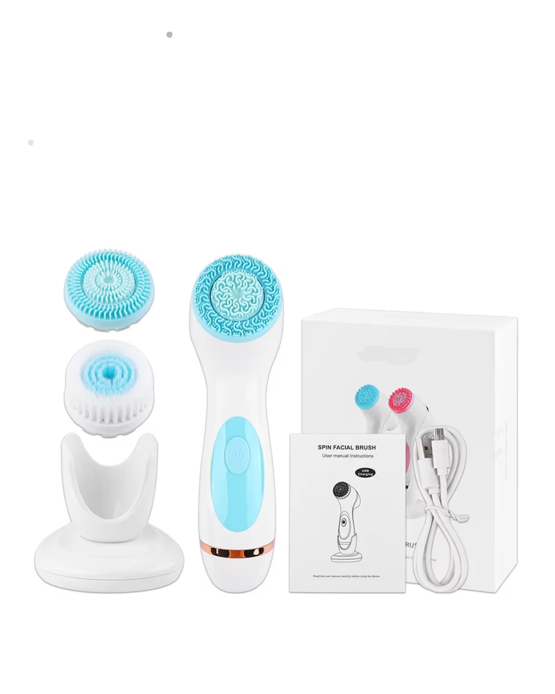 Brosse de Soin Facial 3 en 1 Électrique Intelligent™ : Nettoie en Profondeur le visage !