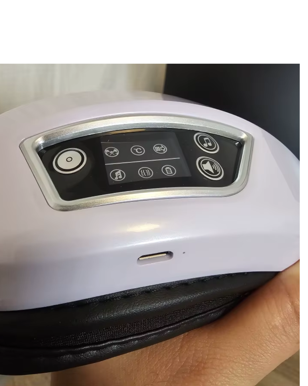 Máscara de ojos calefaccionada y vibratoria para relajarse y dormir: para aliviar la fatiga ocular para un sueño reparador con música y Bluetooth para una comodidad excepcional.