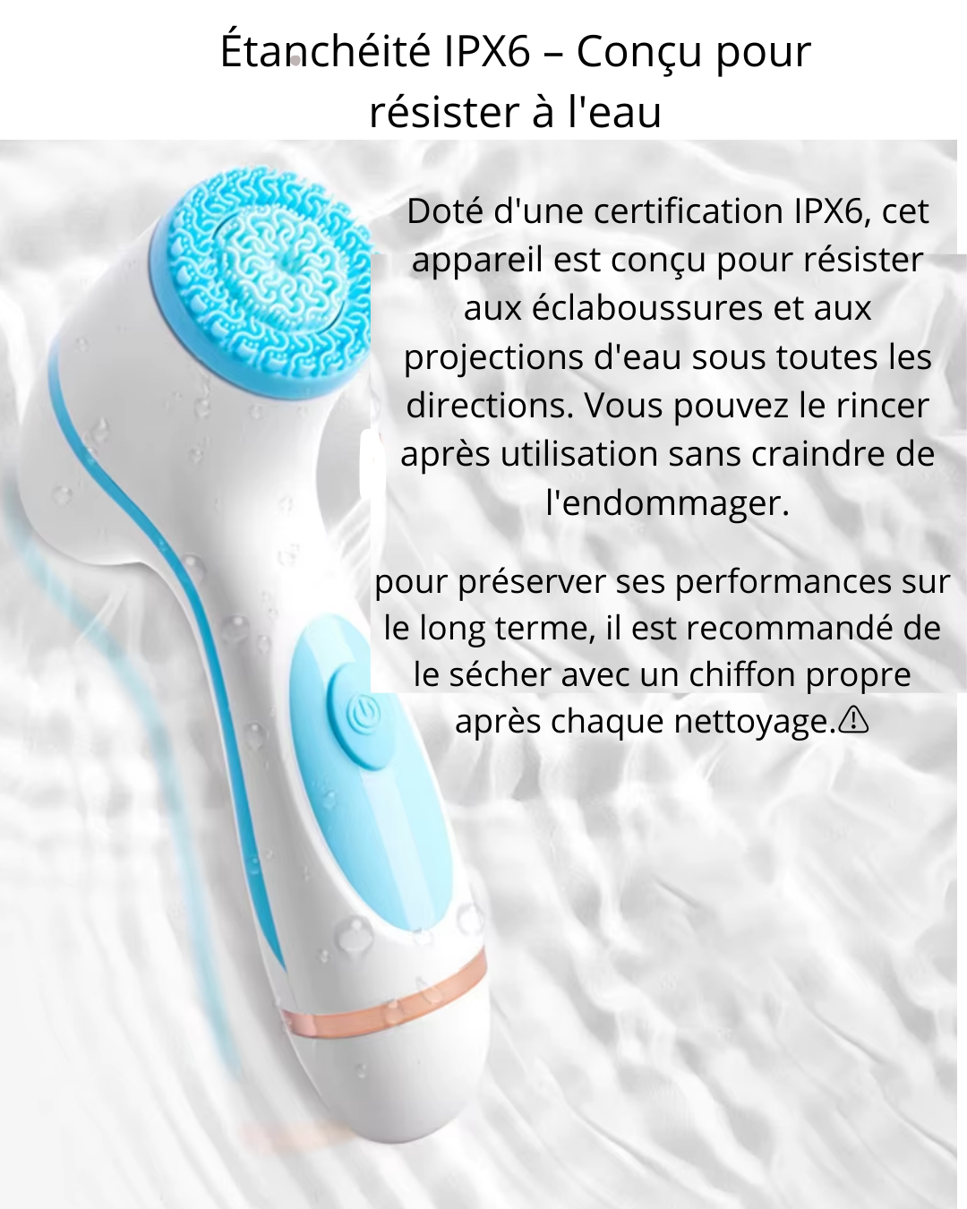 Brosse de Soin Facial 3 en 1 Électrique Intelligent™ : Nettoie en Profondeur le visage !