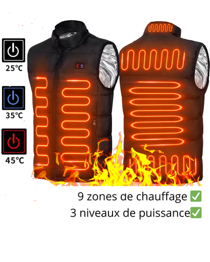 Veste Chauffante USB en Graphène™ pour Homme et Femme : Intégrée de Capteur de Chaleur Intelligent pour Rester Bien au Chaud en Toute Saison Même en Hiver – Idéale pour les Aventures Extérieures !