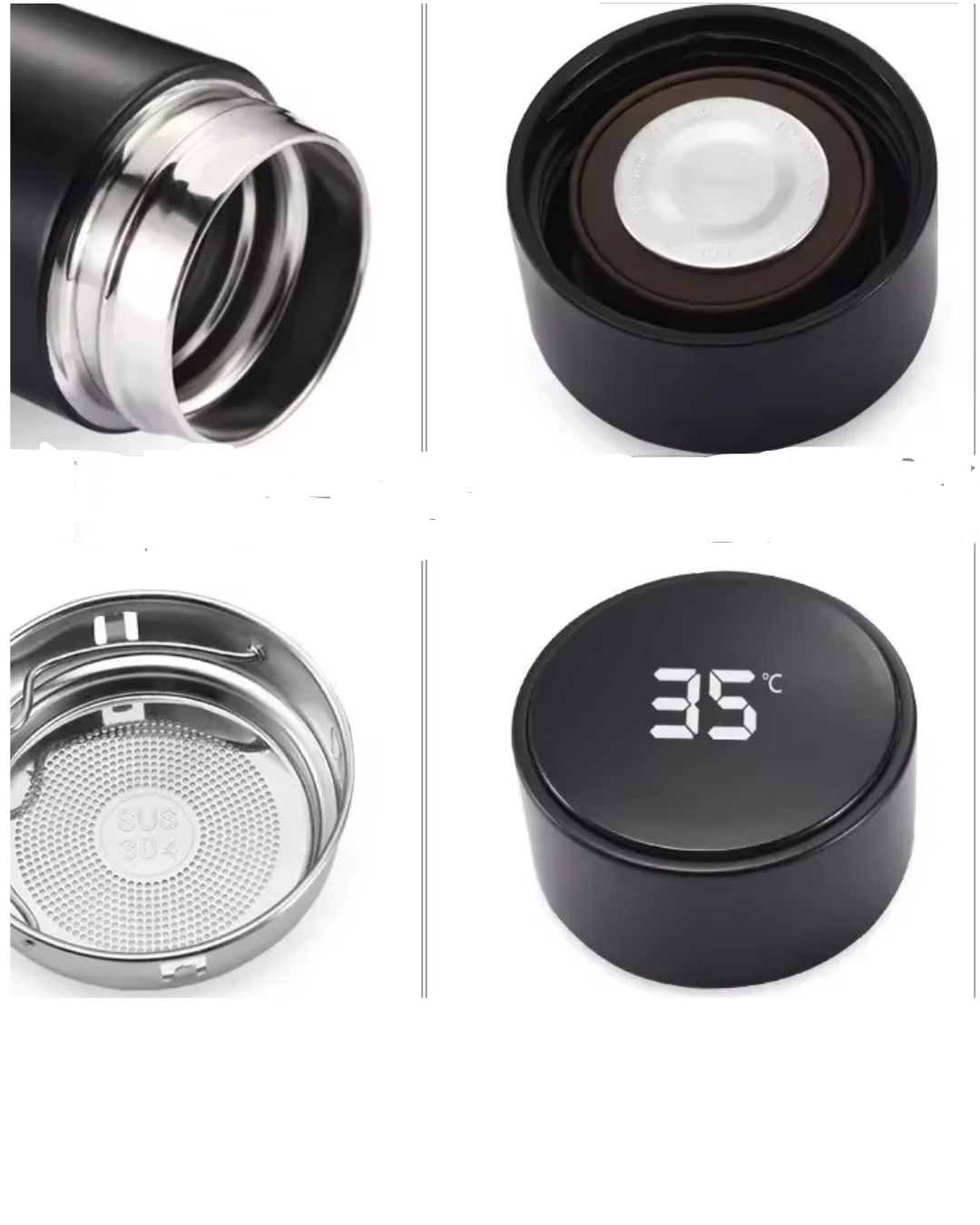 Bouteille Thermos 500ml en Acier Inoxydable avec Affichage Numérique™ : Garde Vos Boissons à Température Idéale avec Température Réglable et  Entièrement Étanche