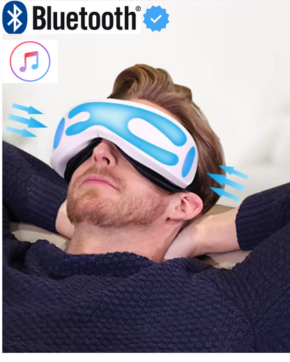 Máscara de ojos calefaccionada y vibratoria para relajarse y dormir: para aliviar la fatiga ocular para un sueño reparador con música y Bluetooth para una comodidad excepcional.
