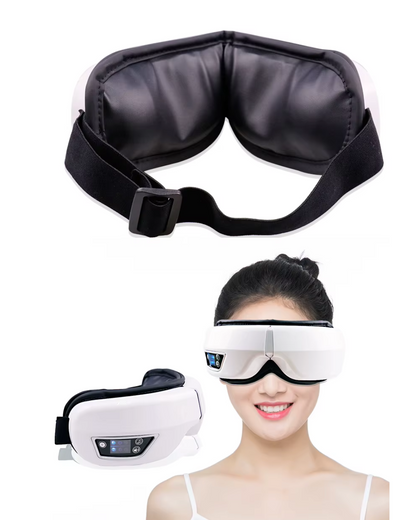 Máscara de ojos calefaccionada y vibratoria para relajarse y dormir: para aliviar la fatiga ocular para un sueño reparador con música y Bluetooth para una comodidad excepcional.